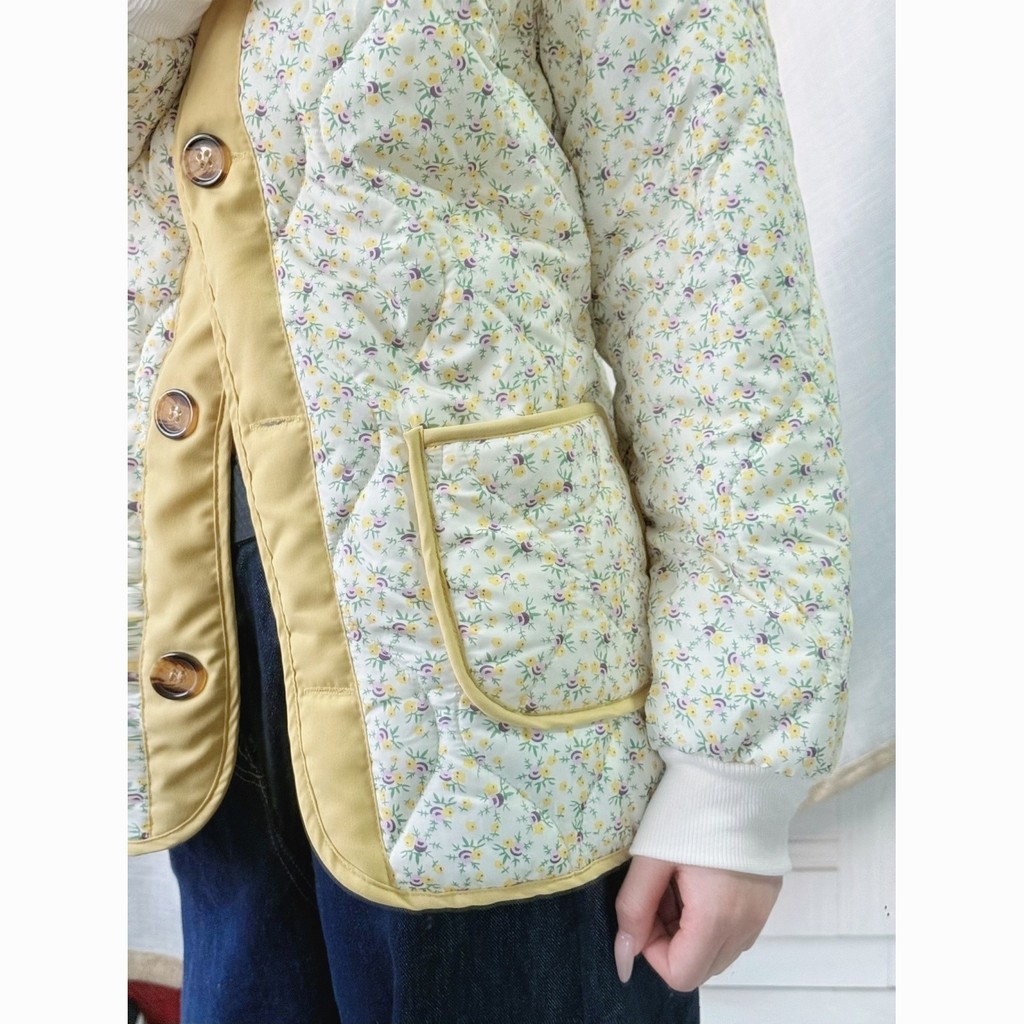 Bán Nóng F & X Áo khoác mỏng nhẹ Áo khoác bông mỏng mùa đông mẫu mới Áo khoác bông màu vàng ngỗng Áo