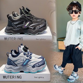 Giày Thể Thao Lót Lông Cho Bé Trai 3-10 Tuổi, Giày Bé Trai Đi Học, Giày Thể Thao Bé Trai Khóa Xoay Độn Đế Tăng Chiều Cao