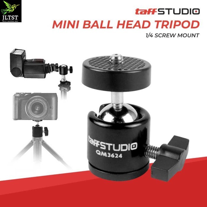 MINI BALL HEAD BALLHEAD IRON VÍT 1 / 4 CHO CAMERA TRIPOD RINGLIGHT 360