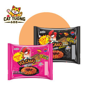 THÙNG 24 GÓI MÌ XÀO PALDO KORENO VOLCANO Vị Gà Phô Mai, Vị Gà GÓI 118G