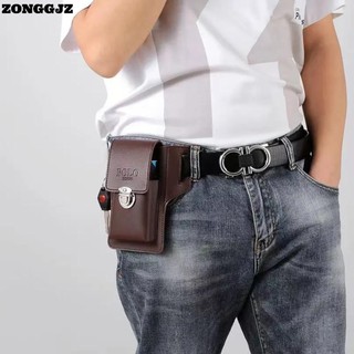 ZONGGJZ thắt lưng điện thoại , Thắt lưng nam PU màu trơn, Túi đựng thẻ