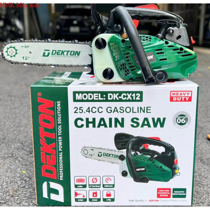 Máy cưa xích hai thì Dekton CX12 mẫu mới nhất HMK Máy Móc