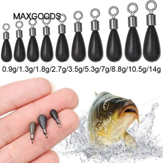 MAXGOODS Fall Sinker Quick Release Fishing Tackle Casting Tear Drop Shot Line Sinkers