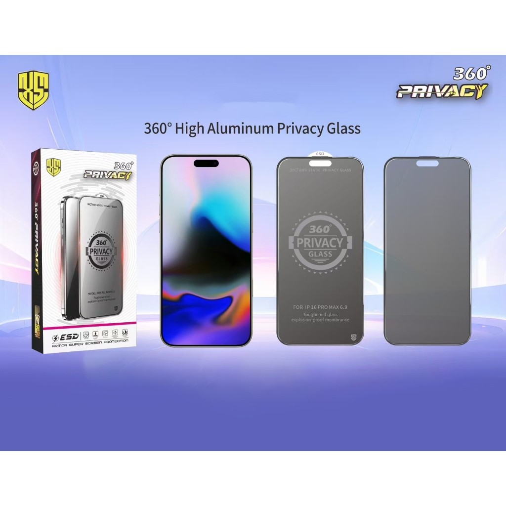 Kính Cường Lực iPhone Chống Nhìn Trộm 360° Bảo Vệ Full Màn - iP 7/8/Plus/X/XS/XR/11/12/13/14/15/16/Pro/Max/Mini Miin | BigBuy360 - bigbuy360.vn