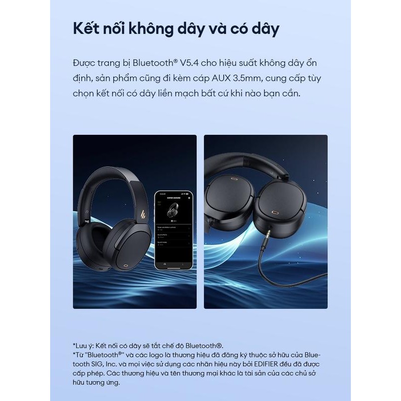 Tai Nghe Bluetooth Chụp Tai EDIFIER W80 | Chống Ồn Chủ Động | Thời Gian Sử Dụng Đến 65H | Bảo Hành 15 Tháng | BigBuy360 - bigbuy360.vn