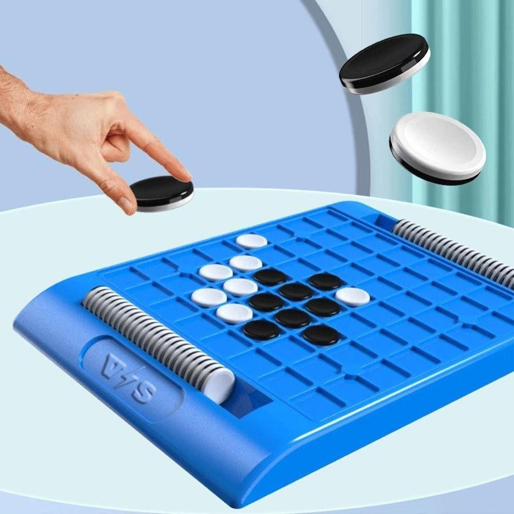 EYEHPEE Cờ vua đen trắng lật, 64 miếng cờ vua Thiết kế ngộ nghĩnh Trò chơi trên bàn, Cảm ứng tương tác vui nhộn với túi đựng đồ chơi lý luận tư duy Bộ cờ vua Đồ chơi giáo dục