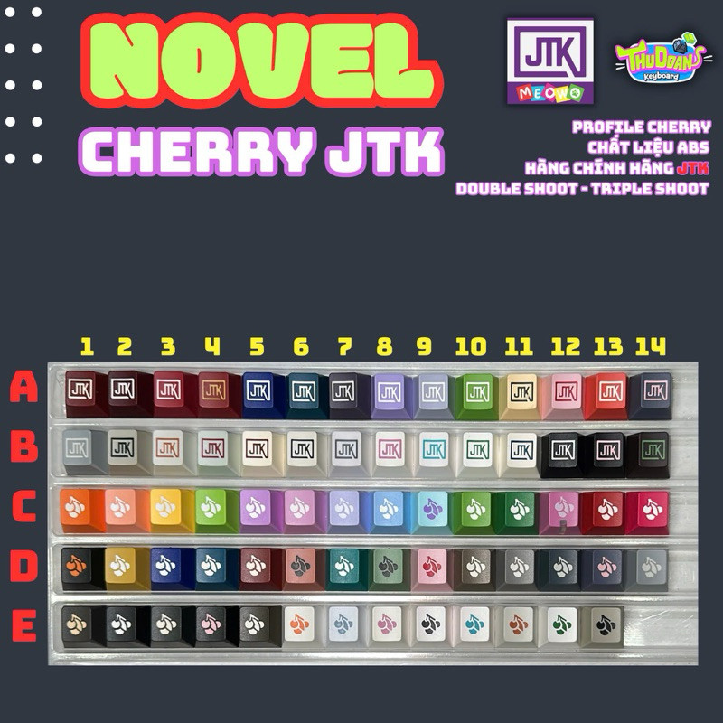 NÚT ESC Novel R1 | Novel Cherry - JTK | Keycap JTK Chính Hãng - Double Shoot ABS | Profile cherry | 