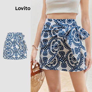 Chân váy Lovito in họa tiết dân tộc phong cách Boho cho nữ L91AD132