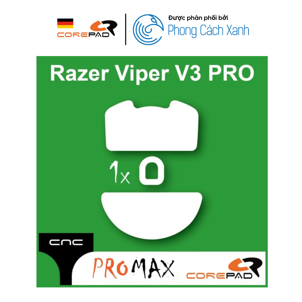 Feet chuột PTFE Corepad CNC milled Skatez PRO MAX Razer Viper V3 PRO / Razer Viper V3 (1 bộ) - Hàng 