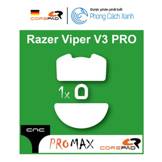 Feet chuột PTFE Corepad CNC milled Skatez PRO MAX Razer Viper V3 PRO / Razer Viper V3 (1 bộ) - Hàng Chính Hãng