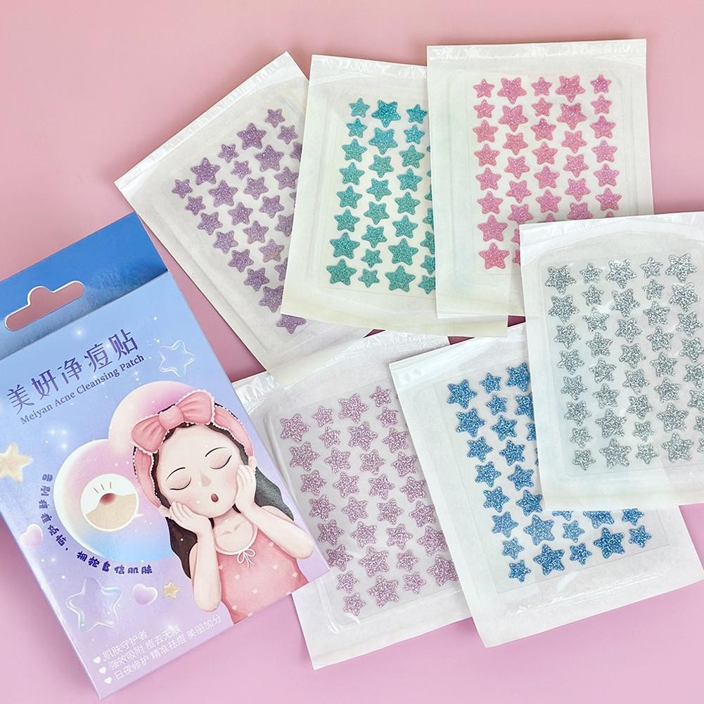 40 Chiếc Long Lanh Ngôi Sao Mụn Miếng Dán Hydrocolloid Chăm Sóc Da Mụn Mụn Miếng Dán