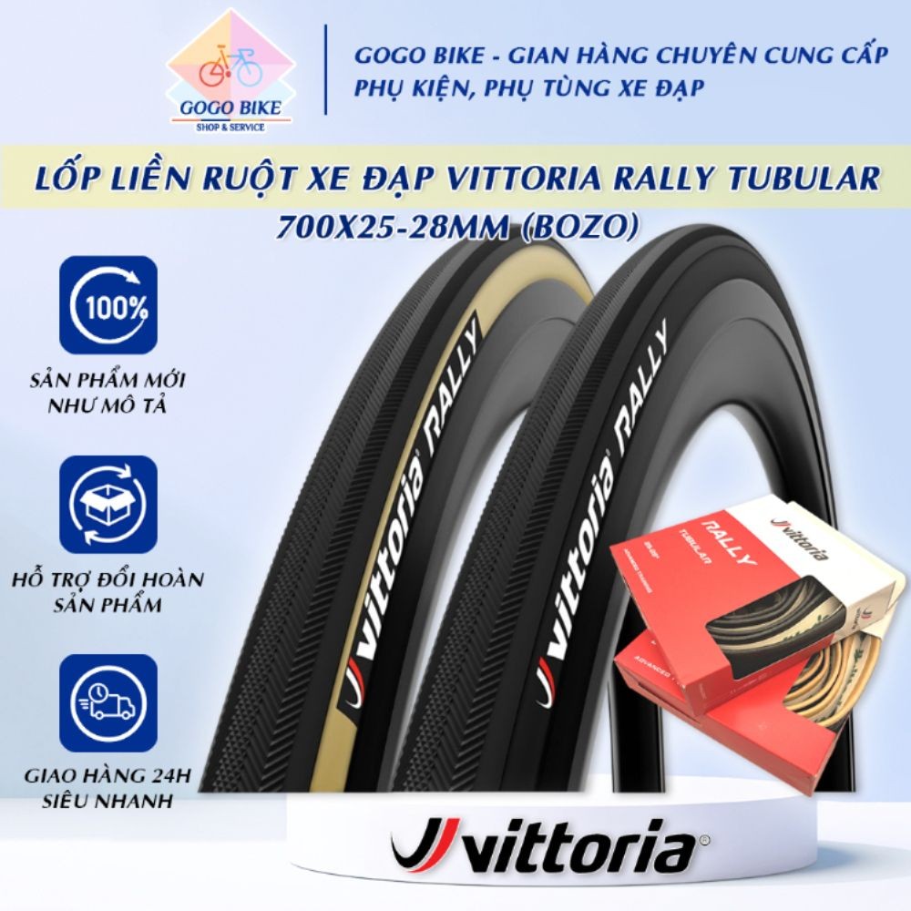 [GoGo Bike] Lốp liền ruột (săm) bozo xe đạp VITTORIA RALLY Tubular 700x25-28mm