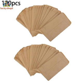 [Lck] 100 Túi Giấy Kraft Túi Đựng Tiền Xu Mini Phong Bì