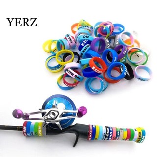 Yerz 10 Chiếc Cần Câu Tay Cầm Vỏ Bảo Vệ, Đàn Hồi Đổ Mồ Hôi Cần Câu Tay Cầm, Băng Cuộn Dây Vòng Bao Silicon Chống Trượt Cần Câu Silicon Bao Tennis Vợt