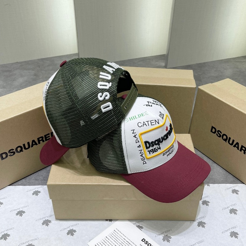 Mũ Lưỡi Trai DSQUARED2 Khoá Nút Thời Trang Nam Nữ, nón kết kaki phối lưới Dsquared2 thoáng mát MU153