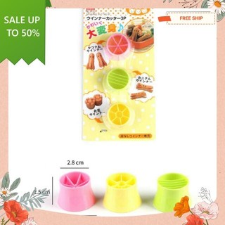 Vỉ 3 dụng cụ cắt tạo hình xúc xích Niheshi 6112 hàng Nhật