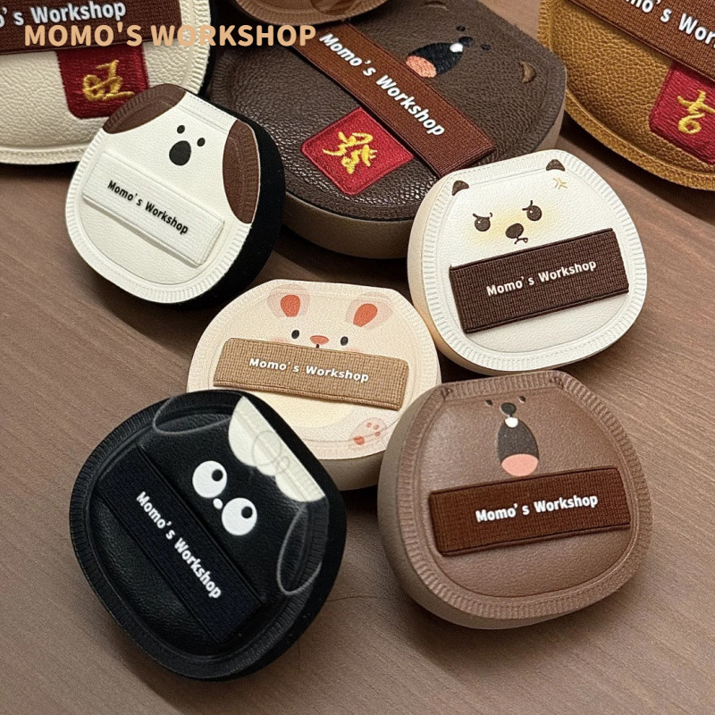 MOMO'S WORKSHOP Bông Phấn Động Vật Dòng Động Vật Bông Phấn Mini Cầm Tay Kẹo Marshmallow