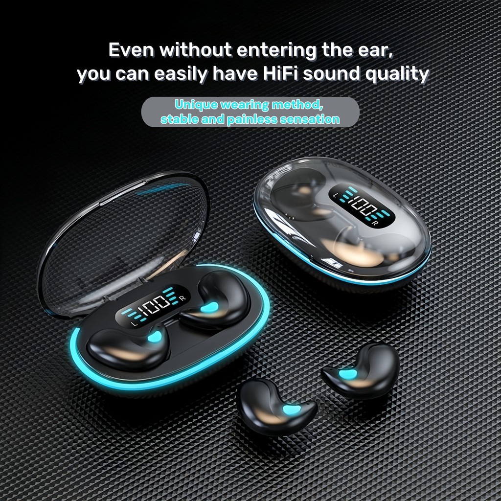 Tai nghe ngủ Bluetooth không dây thực sự X55, chất lượng âm thanh nổi, gọi rõ ràng, điều khiển nút, hỗ trợ nhiều hệ thống điện thoại di động