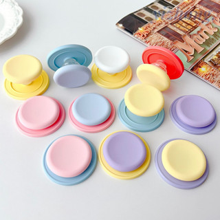  Hình tròn Thu hút từ tính Tất cả các trận đấu Giá đỡ điện thoại silicon màu tương phản Giá đỡ chân đế sáng tạo cho điện thoại di động khỏa thân Vỏ Magsafe có thể gập lại Giá đỡ PC chống rơi 