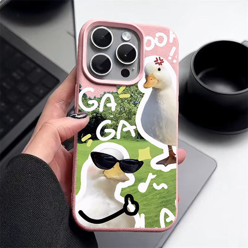Ốp Điện Thoại Vịt Dễ Thương Graffiti, Thích Hợp Cho IPhone 16 15 14 13 12 11 Pro Max X Xs XR 8 7 Plu