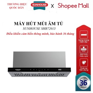 Máy hút mùi SUNHOUSE SHB72015, Điều khiển cảm biến thông minh, Lưới lọc inox 430 bền bỉ, Bảo hành tại nhà 36 tháng