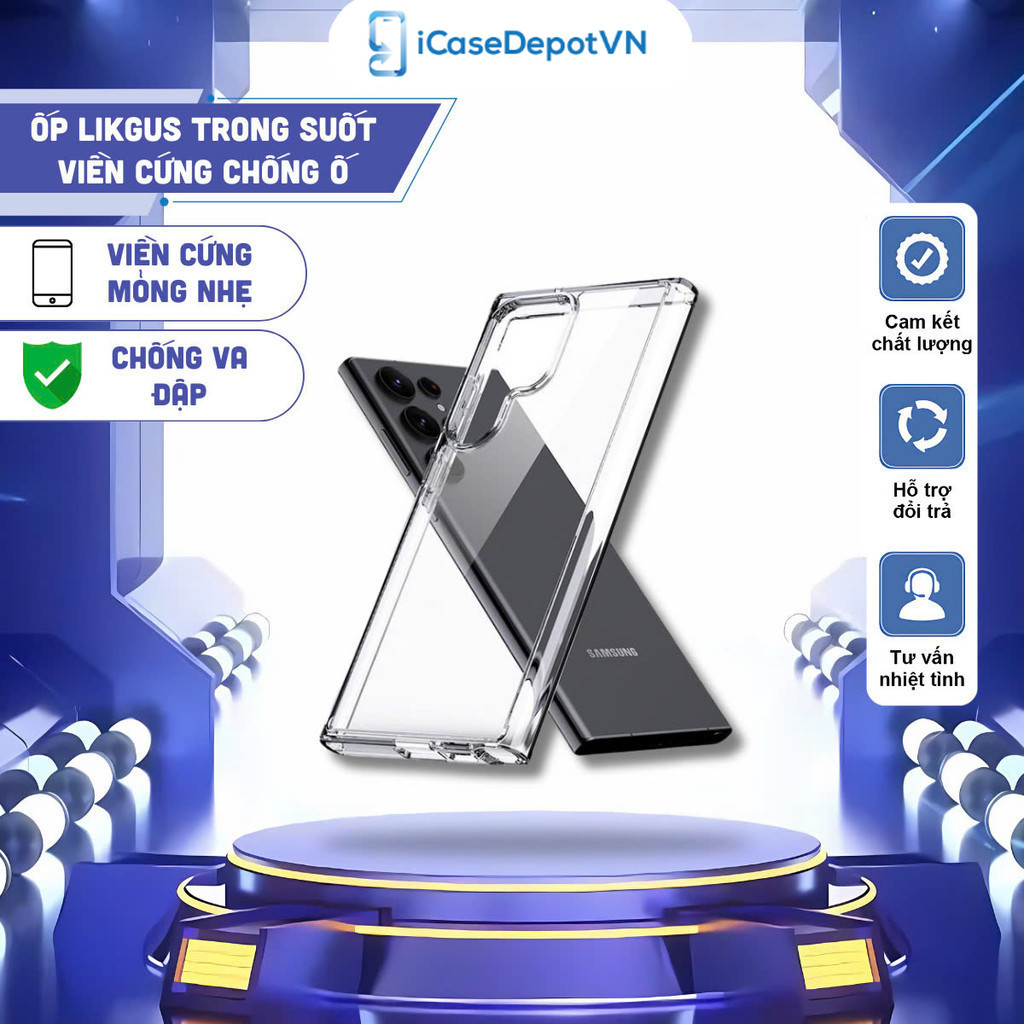 Ốp Lưng Likgus Trong Suốt Samsung S25 Ultra / S25 Plus / S25 LikGus | Chính Hãng - Chống Sốc-Bảo Vệ