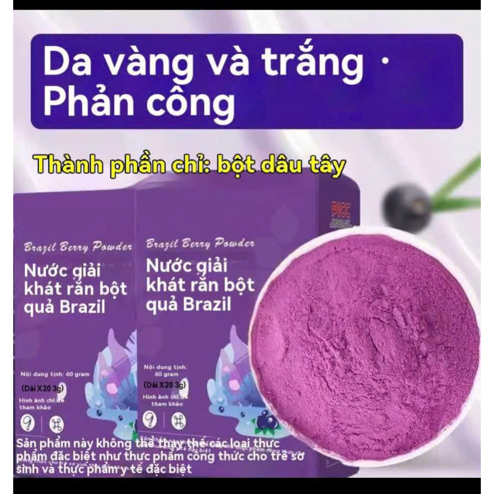 Bột Brazil Berry Powder cần tây hỗ trợ làm trắng - QUEENSHOP68