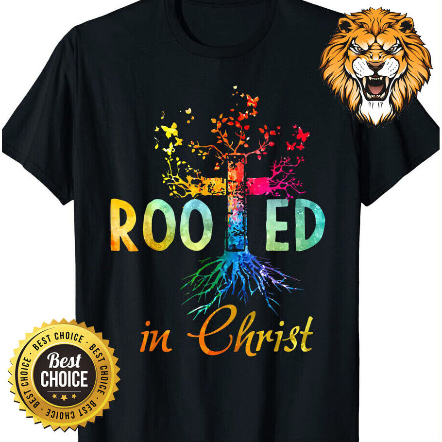 Rooted In Christ Jesus God Believer Christians Áo thun nghệ thuật