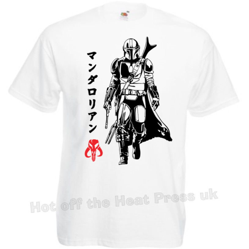 Mandalorian Hình Áo thun trắng Top Bounty Hunter Made To Order