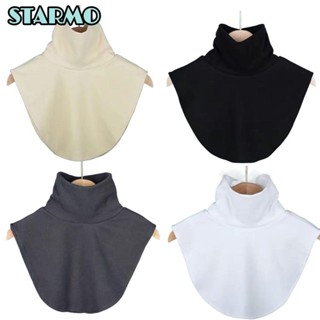 STARMO  Cổ Áo Giả Cổ Cao Co Giãn Màu Trơn Trang Trí Dưới Cổ Áo Có Thể Tháo Rời Thời Trang Cho Nam Và Nữ