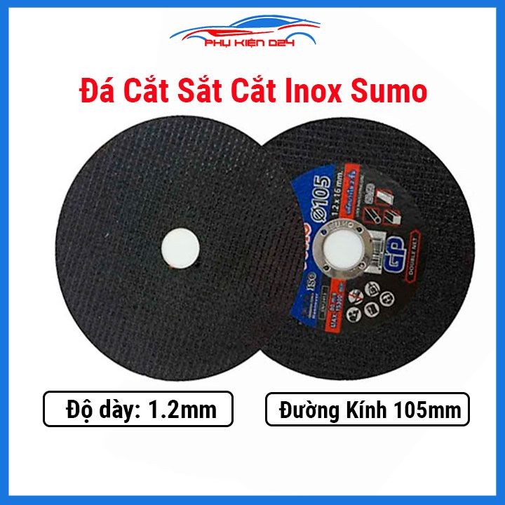 Bộ 5 đá cắt sắt cắt inox sumo 105mm x16mm, đá cắt sắt inox sumo đường kính 105mm siêu bền chất lượng