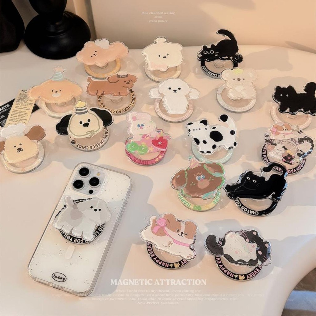 Ins Dễ Thương Cratoon Giá Đỡ Điện Thoại Từ Tính Cho Ốp Lưng Điện Thoại Nhiều Chó Con Mèo Con Giá Đỡ Sáng Tạo Cho Mọi Vỏ Từ Tính Bảo Vệ