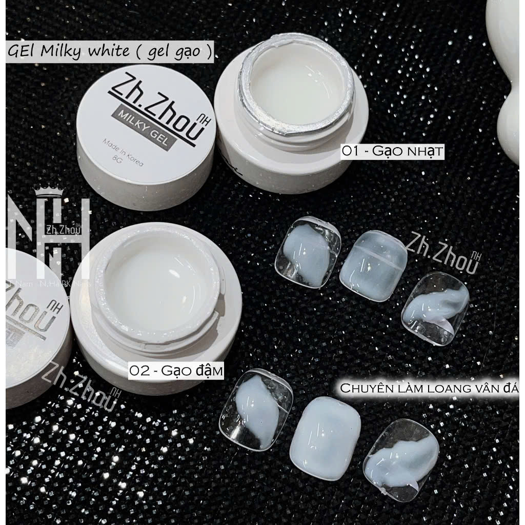 gel milky white chuyên tán vân đá, Gel làm loang vân đá, gel mixing  nail sumi