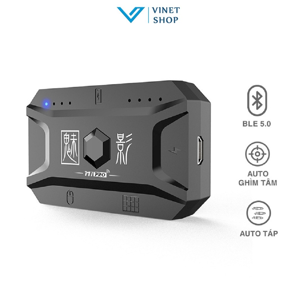 Meiying M1 Pro - bộ chuyển đổi bàn phím chuột chơi PUBG Mobile, Free Fire, COD hỗ trợ chip MediaTek
