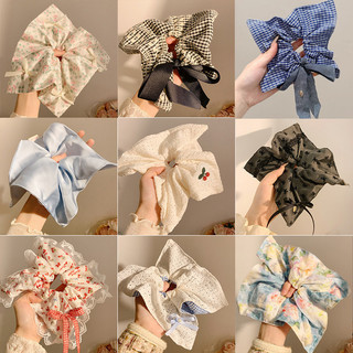  Khăn Vuông Dây Buộc Tóc Cho Nữ Cao Cấp Cực Lớn Ren Đuôi Ngựa Scrunchies 