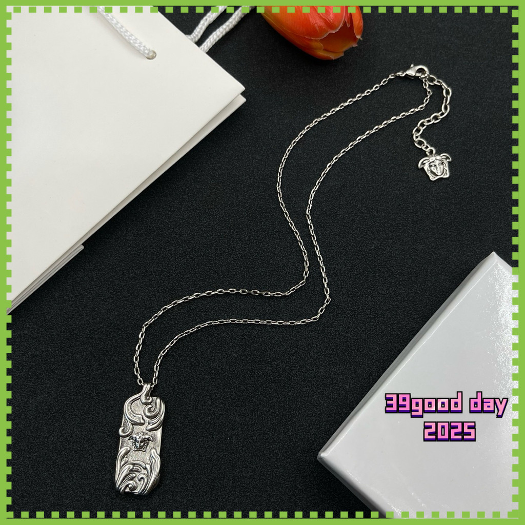 [V-home-ersace] Vòng cổ Medusa thương hiệu vuông dành cho nam và nữ / 55173