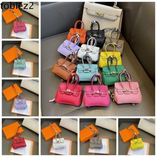 Mặt dây chuyền túi Birkin Mini TOBIEMI, Vỏ đầy đủ 12 màu Túi đựng tai nghe, Vỏ tai nghe Bluetooth Da nhân tạo Vỏ tai nghe Bluetooth Mini chống sốc cho tai nghe Son môi