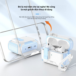 Hộp đựng tai nghe bật lên tự động, hỗ trợ sạc không dây, phù hợp với hộp chống rơi Apple Airpod 4 3 2 1 pro2