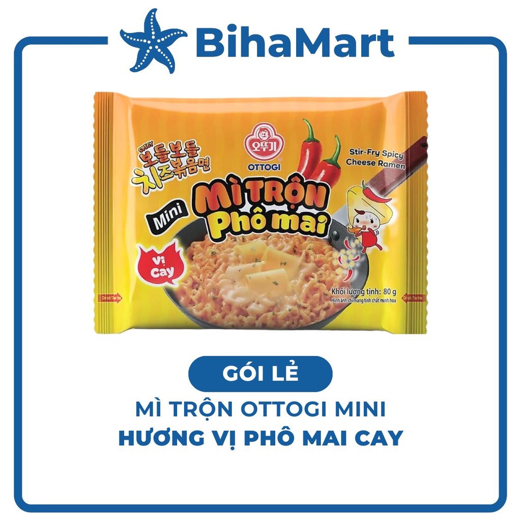 [GÓILẺ]- OTTOGI - Mì trộn Ottogi mini Phô mai cay, Mì trộn Phô mai cay Ottogi mini, Mì Phô mai cay m