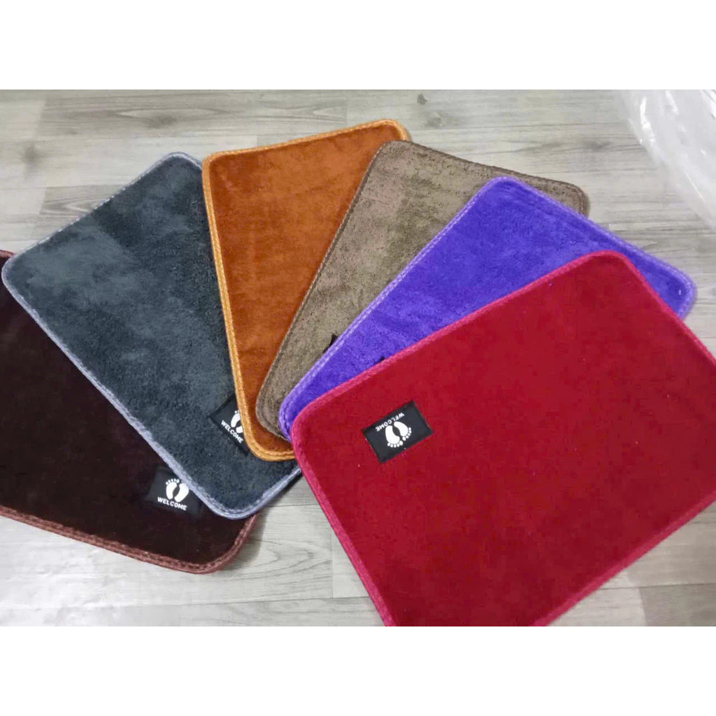 anhduongshop0209 Combo 5 thảm nỉ bàn chân kr01, chùi chân lông mềm mịn dày dặn