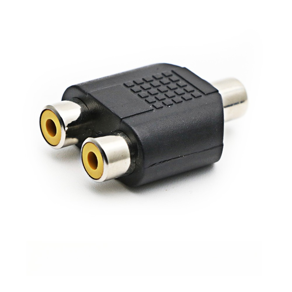 Đầu cắm, Jack chuyển đổi 1 Jack AV hoa sen (1 RCA female) sang 2 Jack AV hoa sen (2 RCA female)