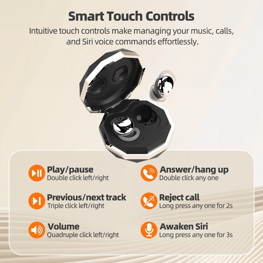 Tai nghe Bluetooth 5.3 Goojodoq giảm tiếng ồn khi ngủ, tai nghe không dây nhẹ và thoải mái, siêu chờ | BigBuy360 - bigbuy360.vn