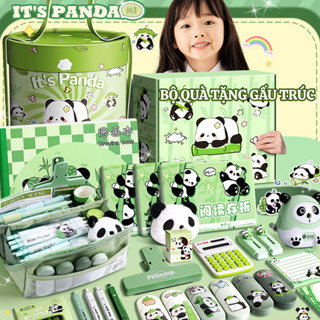  Bộ Văn Phòng Phẩm Gấu Trúc Hộp Bút Bút Chì - Bộ Đồ Dùng Học Tập Làm Quà Tặng Dễ Thương Cho Bé 
