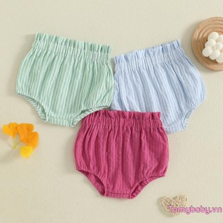 Quần short dây thắt lưng co giãn thông thường cho trẻ em mùa hè dành cho bé gái