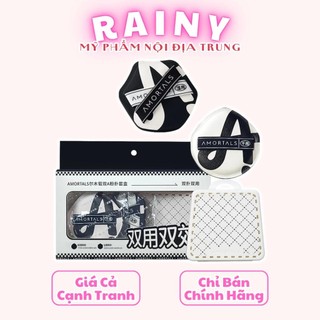 [AMORTALS] Set bông mút trang điểm Amortals caro đen trắng