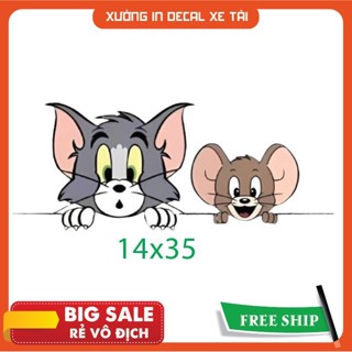 Hình dán tom&jerry cực dễ thương. Decal trang trí ô tô, xe máy, xe tải...