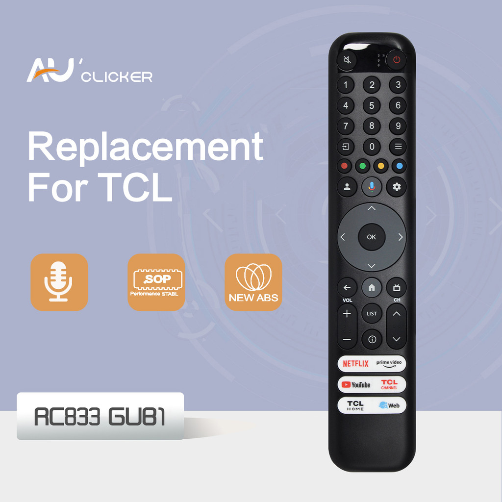 RC833 GUB1 Thích hợp cho thay thế điều khiển từ xa bằng giọng nói TCL C645 P745 C745 LC645 C845 65C8
