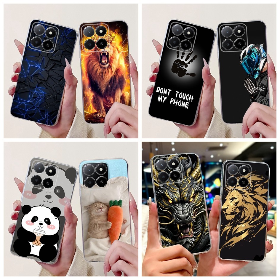 Dành Cho Honor X5b Plus Ốp lưng Mát Máy Hoạt Hình Mềm Trong Suốt TPU Silicon Ốp Lưng Cho HonorX5b Pl