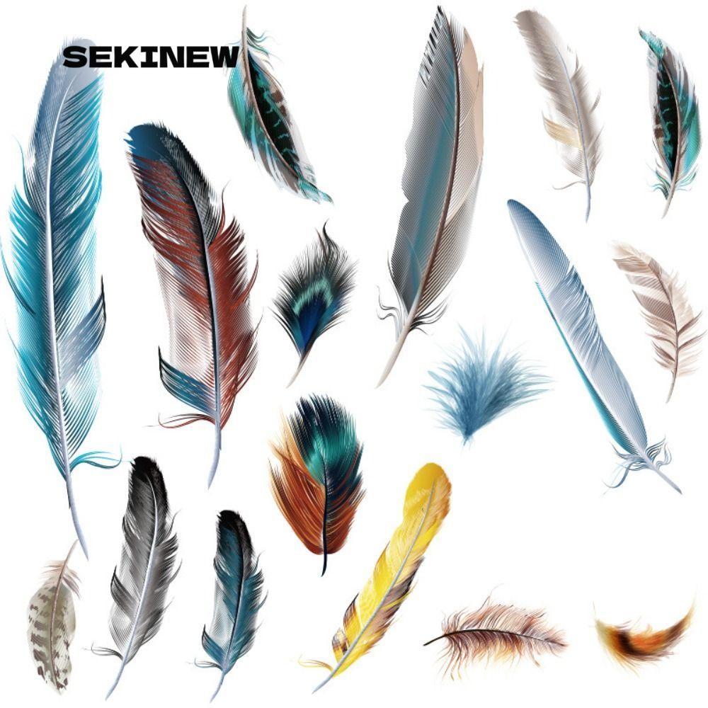 Miếng Dán Xe SEKINEW, Decal Xe Lông Vũ Dễ Thương, Phụ Kiện Ô Tô Đa Năng Sửa Đổi Cửa