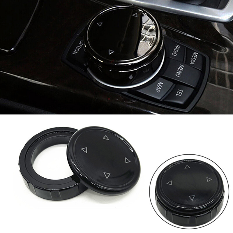Nút Đa Phương Tiện Ô Tô iDrive Núm Bao Viền Trang Trí Miếng Dán Cho Xe BMW 1 / 3 / 5 Series F10 F20 